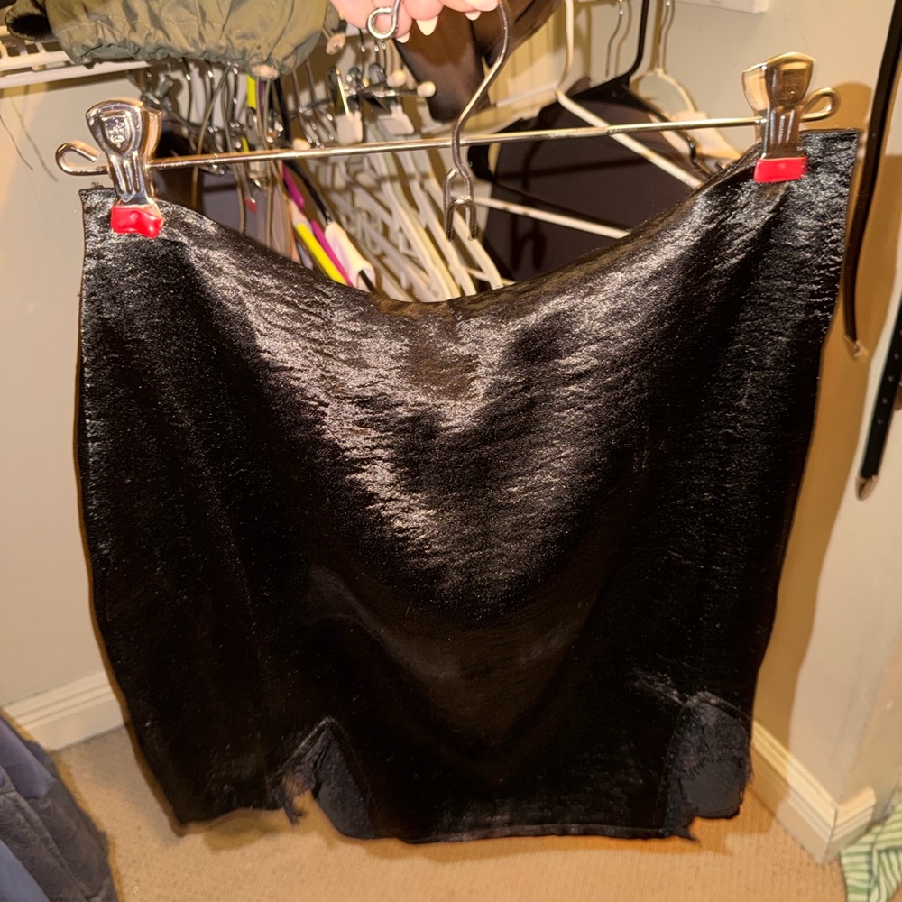 Shiny Black Skirt